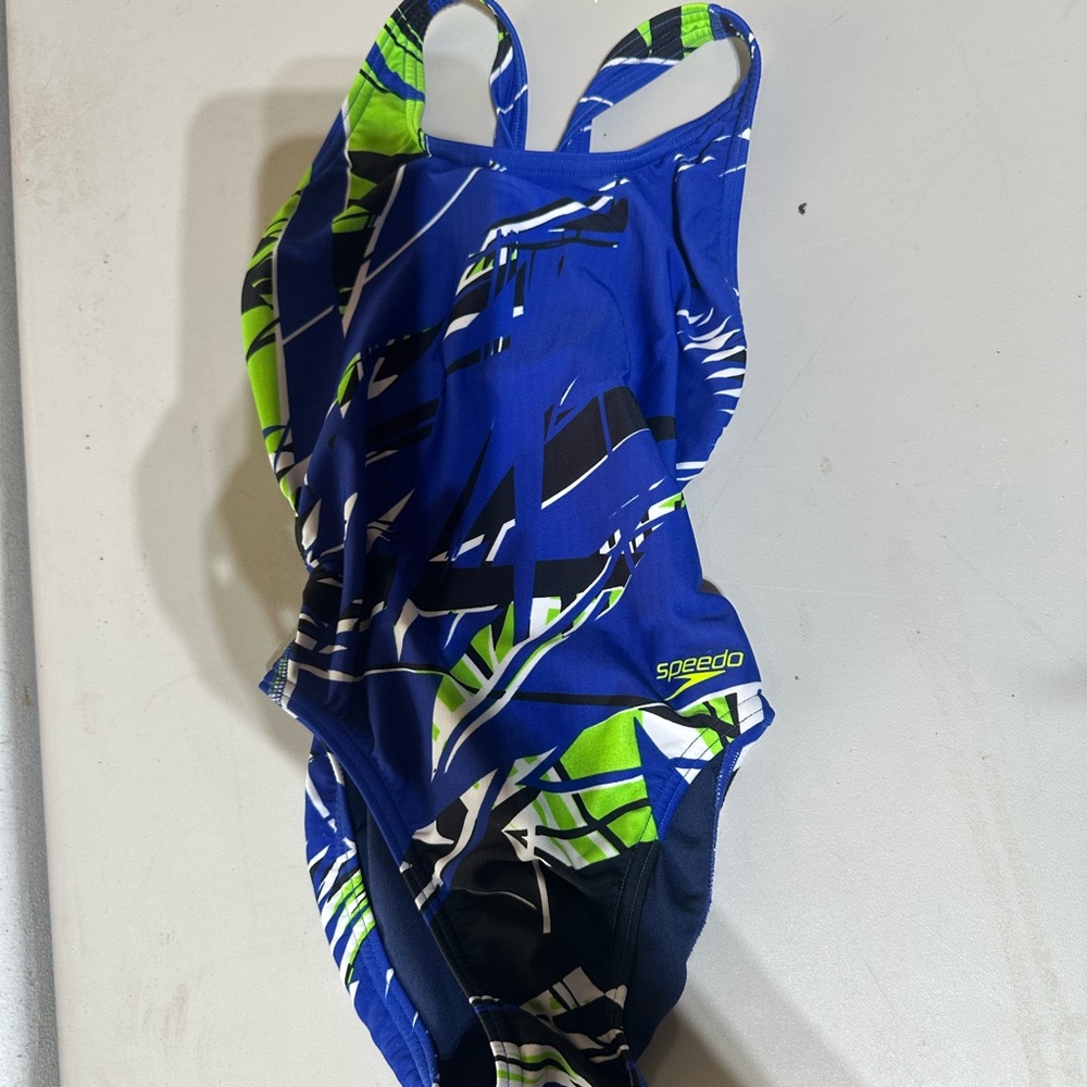 Speedo Blue and Green One Piece Swimwear